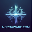 The Northstar overlaid on top of a digital circuit representing the Nordaware.com brand